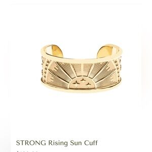 Jane Win Gold Strong Rising Sun Cuff Bracelet